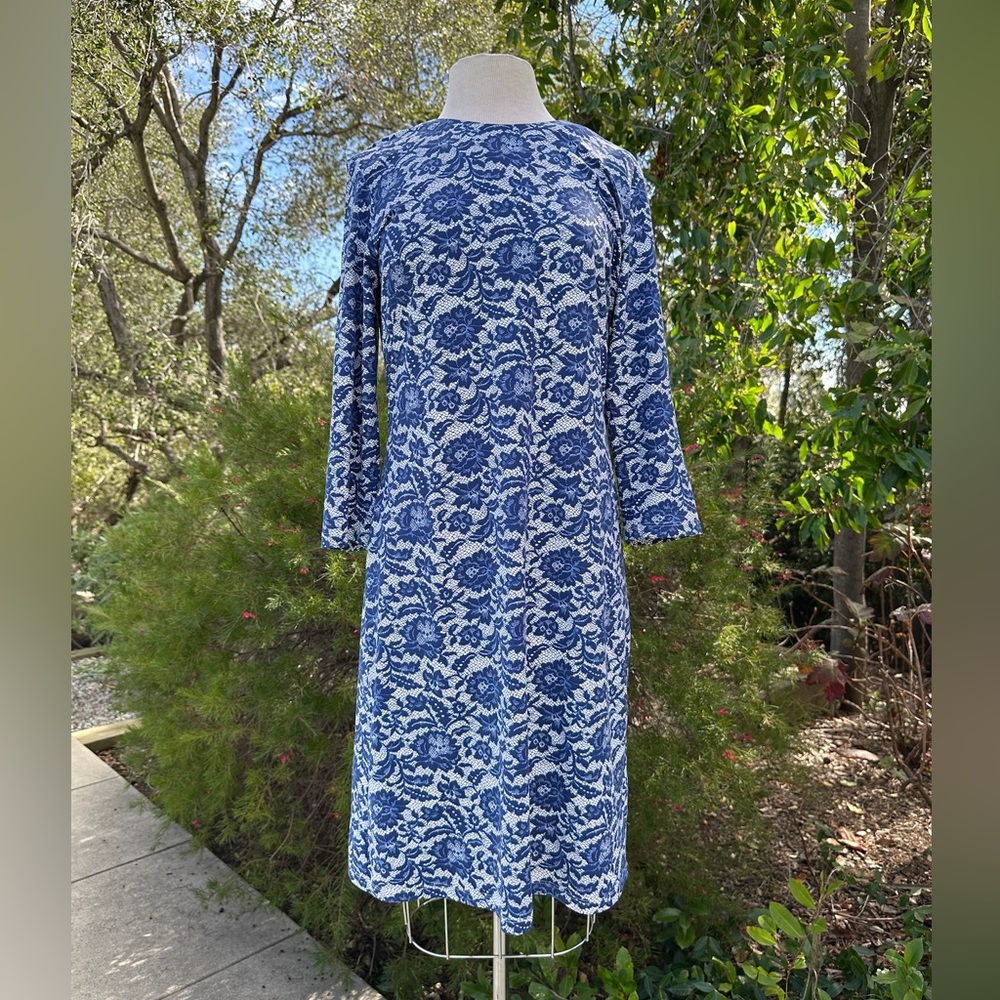 J McLaughlin floral and lace patterned dress - size L